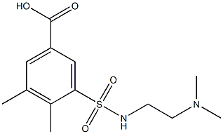 3-{[2-(dimethylamino)ethyl]sulfamoyl}-4,5-dimethylbenzoic acid Struktur