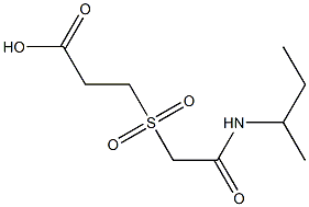 3-{[2-(sec-butylamino)-2-oxoethyl]sulfonyl}propanoic acid Struktur