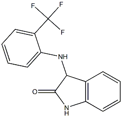 3-{[2-(trifluoromethyl)phenyl]amino}-2,3-dihydro-1H-indol-2-one Struktur