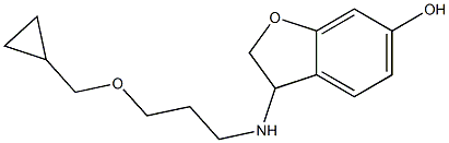 3-{[3-(cyclopropylmethoxy)propyl]amino}-2,3-dihydro-1-benzofuran-6-ol Struktur