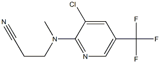 3-{[3-chloro-5-(trifluoromethyl)pyridin-2-yl](methyl)amino}propanenitrile Struktur