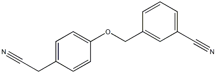 3-{[4-(cyanomethyl)phenoxy]methyl}benzonitrile Struktur