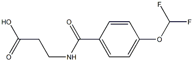 3-{[4-(difluoromethoxy)phenyl]formamido}propanoic acid Struktur