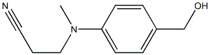 3-{[4-(hydroxymethyl)phenyl](methyl)amino}propanenitrile Struktur