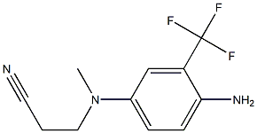 3-{[4-amino-3-(trifluoromethyl)phenyl](methyl)amino}propanenitrile Struktur