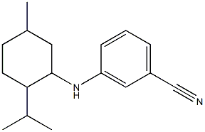 3-{[5-methyl-2-(propan-2-yl)cyclohexyl]amino}benzonitrile Struktur