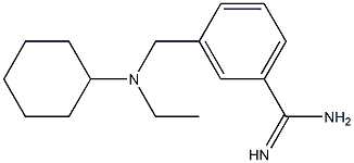 3-{[cyclohexyl(ethyl)amino]methyl}benzenecarboximidamide Struktur