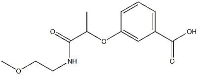 3-{1-[(2-methoxyethyl)carbamoyl]ethoxy}benzoic acid Struktur