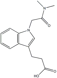 3-{1-[(dimethylcarbamoyl)methyl]-1H-indol-3-yl}propanoic acid Struktur