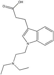 3-{1-[2-(diethylamino)ethyl]-1H-indol-3-yl}propanoic acid Struktur