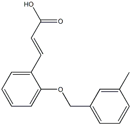 3-{2-[(3-methylphenyl)methoxy]phenyl}prop-2-enoic acid Struktur