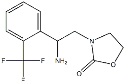 3-{2-amino-2-[2-(trifluoromethyl)phenyl]ethyl}-1,3-oxazolidin-2-one Struktur