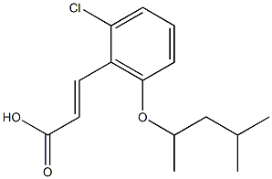 3-{2-chloro-6-[(4-methylpentan-2-yl)oxy]phenyl}prop-2-enoic acid Struktur