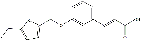 3-{3-[(5-ethylthiophen-2-yl)methoxy]phenyl}prop-2-enoic acid Struktur