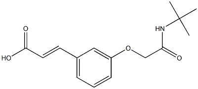 3-{3-[(tert-butylcarbamoyl)methoxy]phenyl}prop-2-enoic acid Struktur