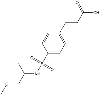 3-{4-[(1-methoxypropan-2-yl)sulfamoyl]phenyl}propanoic acid Struktur