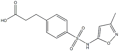 3-{4-[(3-methyl-1,2-oxazol-5-yl)sulfamoyl]phenyl}propanoic acid Struktur