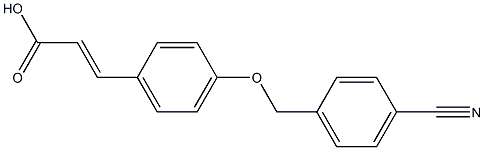 3-{4-[(4-cyanophenyl)methoxy]phenyl}prop-2-enoic acid Struktur