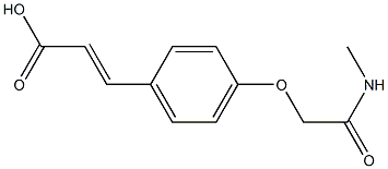 3-{4-[(methylcarbamoyl)methoxy]phenyl}prop-2-enoic acid Struktur