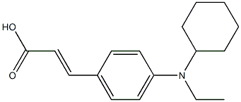 3-{4-[cyclohexyl(ethyl)amino]phenyl}prop-2-enoic acid Struktur