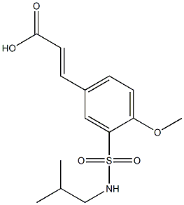 3-{4-methoxy-3-[(2-methylpropyl)sulfamoyl]phenyl}prop-2-enoic acid Struktur