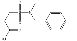 3-{methyl[(4-methylphenyl)methyl]sulfamoyl}propanoic acid Struktur