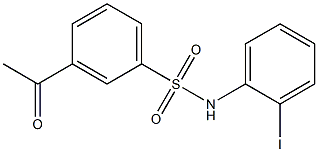 3-acetyl-N-(2-iodophenyl)benzene-1-sulfonamide Struktur