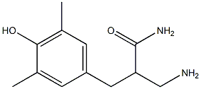 3-amino-2-[(4-hydroxy-3,5-dimethylphenyl)methyl]propanamide Struktur