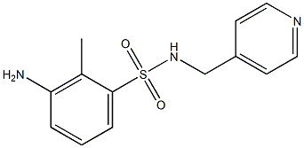 3-amino-2-methyl-N-(pyridin-4-ylmethyl)benzene-1-sulfonamide Struktur