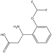 3-amino-3-[2-(difluoromethoxy)phenyl]propanoic acid Struktur