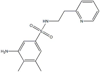 3-amino-4,5-dimethyl-N-[2-(pyridin-2-yl)ethyl]benzene-1-sulfonamide Struktur