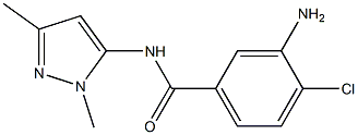 3-amino-4-chloro-N-(1,3-dimethyl-1H-pyrazol-5-yl)benzamide Struktur