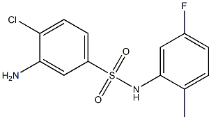 3-amino-4-chloro-N-(5-fluoro-2-methylphenyl)benzene-1-sulfonamide Struktur