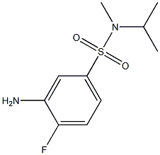 3-amino-4-fluoro-N-methyl-N-(propan-2-yl)benzene-1-sulfonamide Struktur