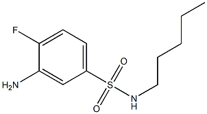 3-amino-4-fluoro-N-pentylbenzene-1-sulfonamide Struktur