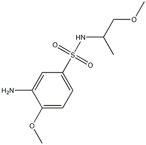 3-amino-4-methoxy-N-(1-methoxypropan-2-yl)benzene-1-sulfonamide Struktur