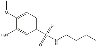 3-amino-4-methoxy-N-(3-methylbutyl)benzene-1-sulfonamide Struktur