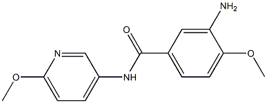 3-amino-4-methoxy-N-(6-methoxypyridin-3-yl)benzamide Struktur