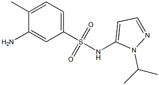 3-amino-4-methyl-N-[1-(propan-2-yl)-1H-pyrazol-5-yl]benzene-1-sulfonamide Struktur