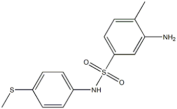 3-amino-4-methyl-N-[4-(methylsulfanyl)phenyl]benzene-1-sulfonamide Struktur