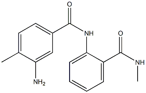 3-amino-4-methyl-N-{2-[(methylamino)carbonyl]phenyl}benzamide Struktur