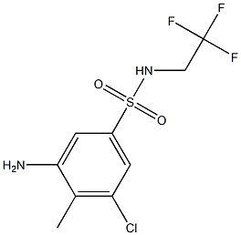 3-amino-5-chloro-4-methyl-N-(2,2,2-trifluoroethyl)benzene-1-sulfonamide Struktur