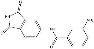 3-amino-N-(1,3-dioxo-2,3-dihydro-1H-isoindol-5-yl)benzamide Struktur