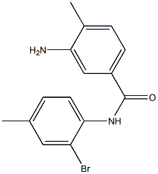 3-amino-N-(2-bromo-4-methylphenyl)-4-methylbenzamide Struktur