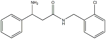 3-amino-N-(2-chlorobenzyl)-3-phenylpropanamide Struktur