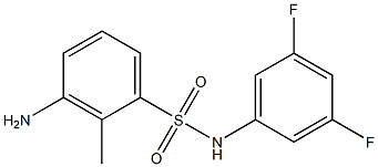 3-amino-N-(3,5-difluorophenyl)-2-methylbenzene-1-sulfonamide Struktur