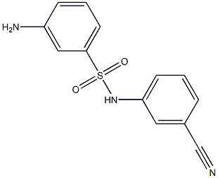 3-amino-N-(3-cyanophenyl)benzenesulfonamide Struktur