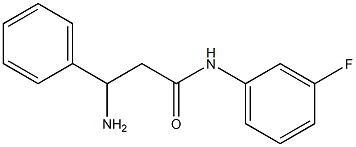 3-amino-N-(3-fluorophenyl)-3-phenylpropanamide Struktur