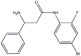 3-amino-N-(4-bromo-2-fluorophenyl)-3-phenylpropanamide Struktur