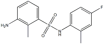 3-amino-N-(4-fluoro-2-methylphenyl)-2-methylbenzene-1-sulfonamide Struktur